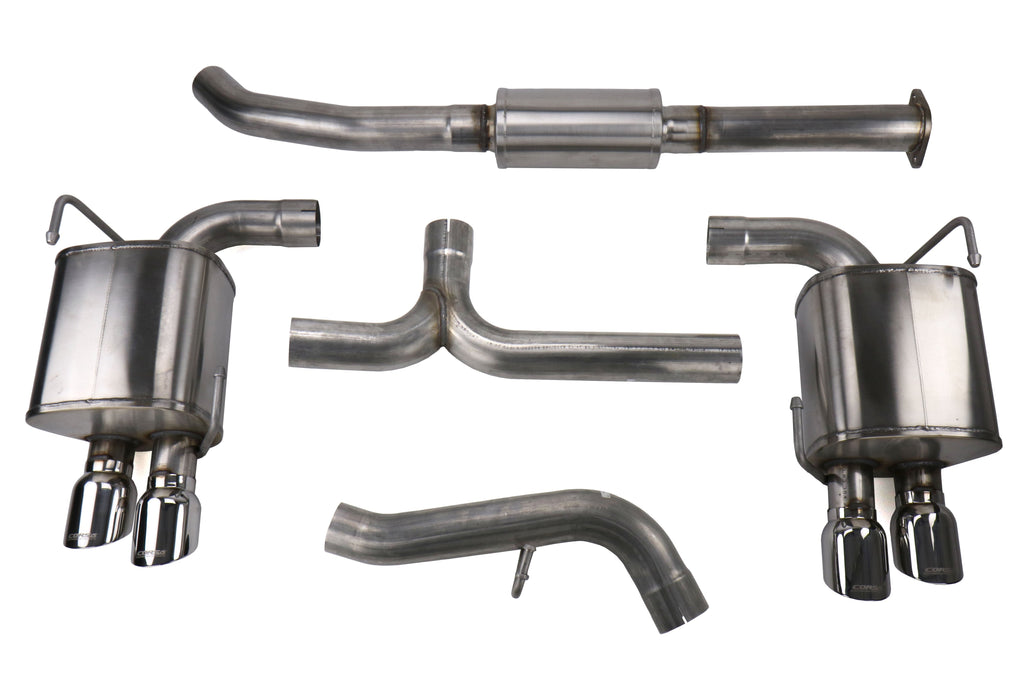 Corsa Sport Cat Back Exhaust - Polished Quad 3.5in Tips - 2015-2021 Subaru WRX