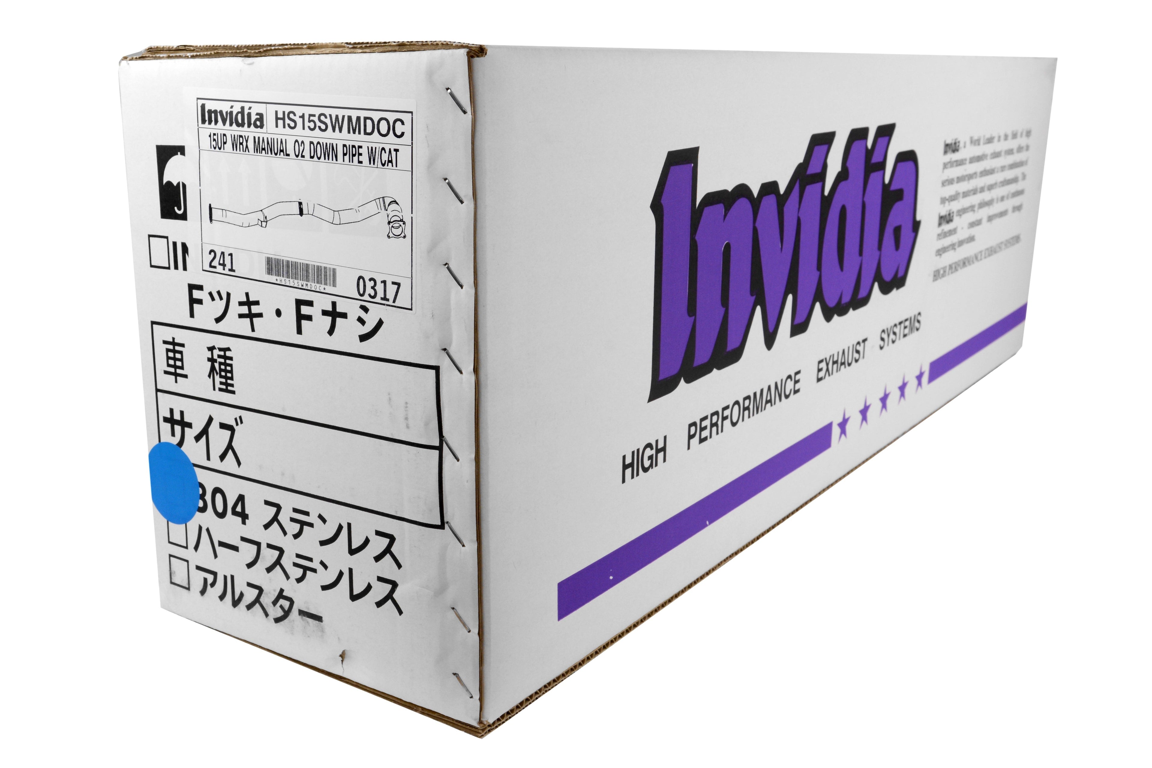 Invidia Catted Downpipe w/ 2 Bungs - 2015-2021 Subaru WRX (Manual)