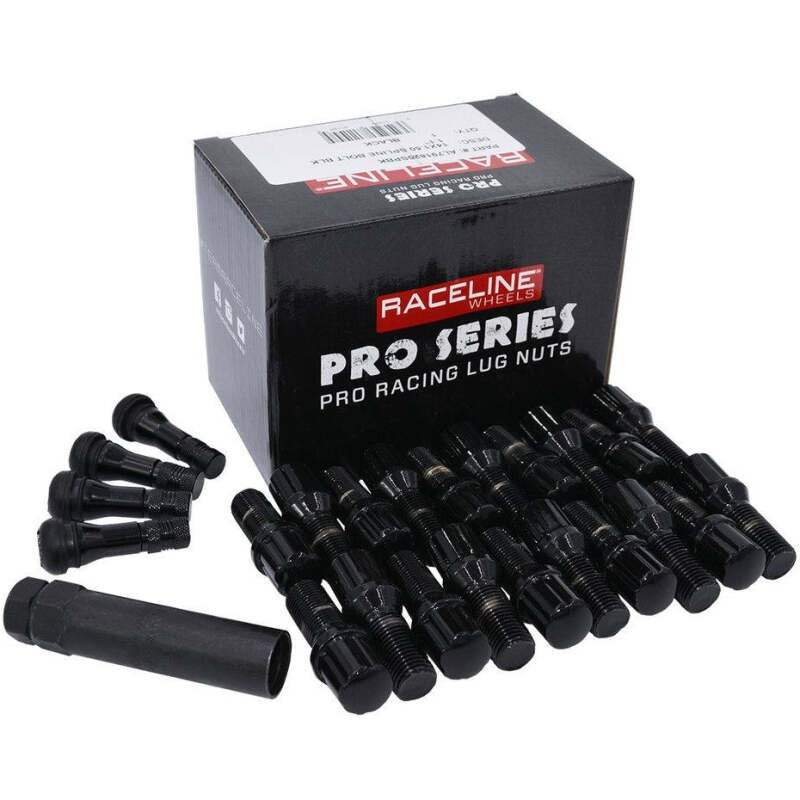 Raceline 14x1.5 Spline Black Lug Bolts (Set of 20)