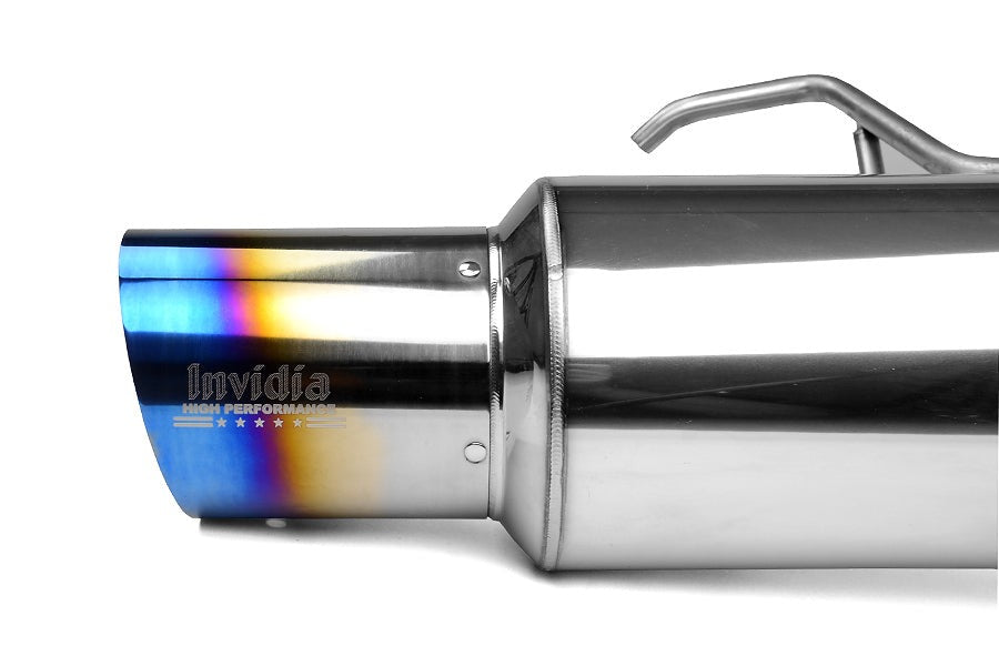 Invidia Racing Cat Back Exhaust - Single Exit Titanium Tip - 2008-2014 Subaru WRX Sedan / 2011-2014 STI Sedan