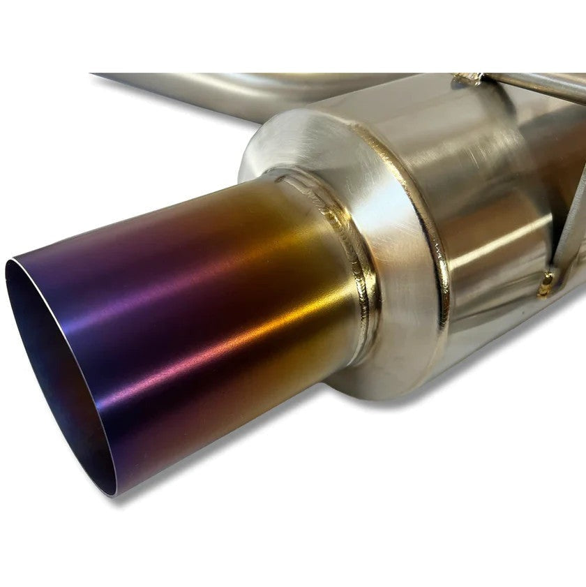 Brushed Tip ETS SINGLE EXIT TITANIUM CATBACK - 2022-2024 Subaru WRX
