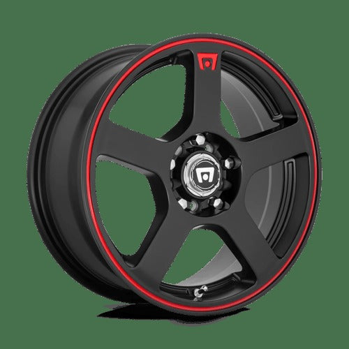 MR116 15X6.5 4X100/4.5 M-BLK RED-STR 40MM