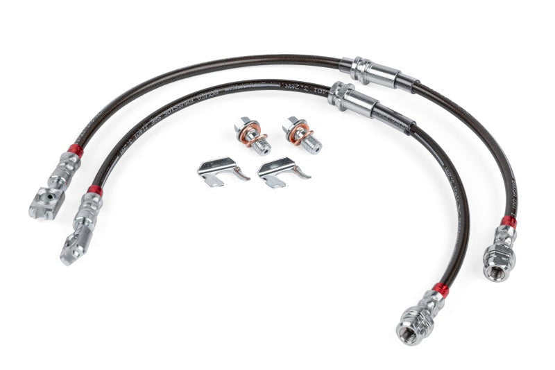 APR 05-22 Audi A3/05-22 Volkswagen GTI/Jetta/Passat Braided Stainless Steel Brake Line Set - Front
