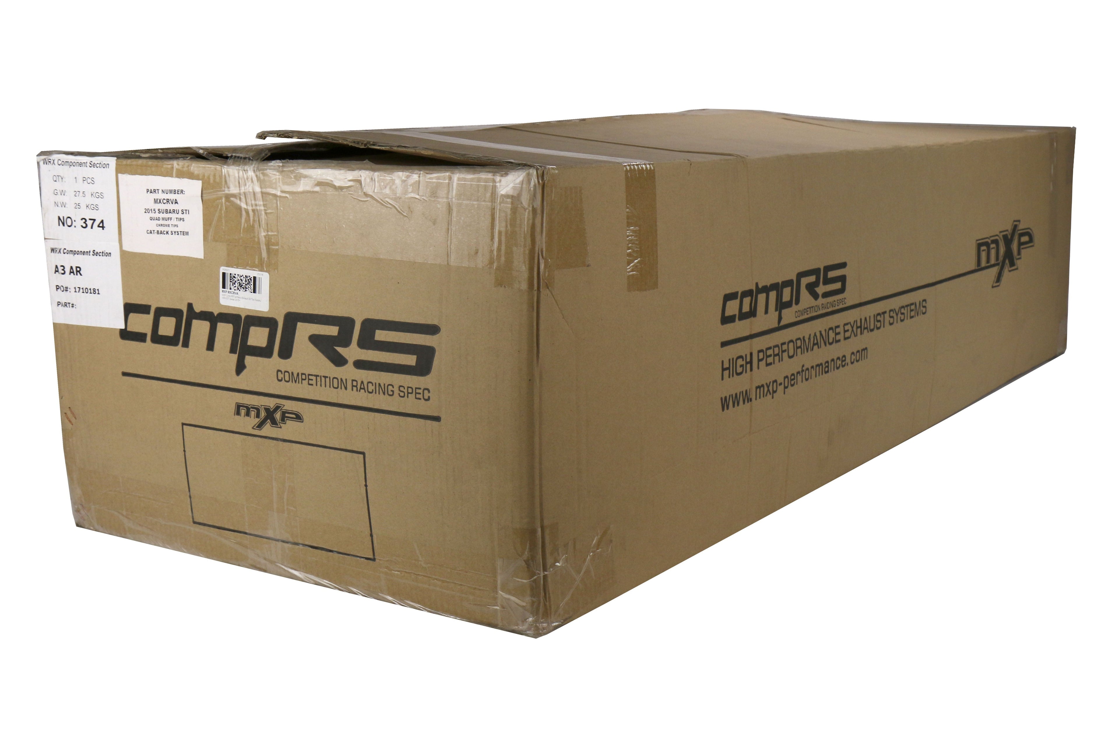 MXP Comp RS Cat Back Exhaust SS Tips - 2015-2021 Subaru WRX / STI