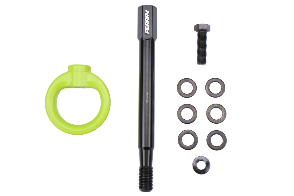 PERRIN Front Tow Hook Kit (Neon Yellow) - 2002-2007 Subaru WRX / STI