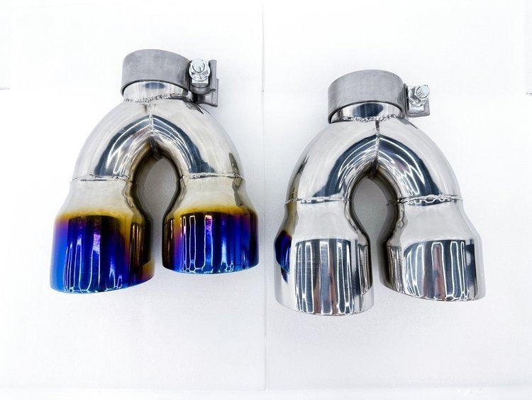 Off The Line Performance Muffler Delete Axlebacks - Polished -2015-2021 Subaru WRX / 2015-2018 STI