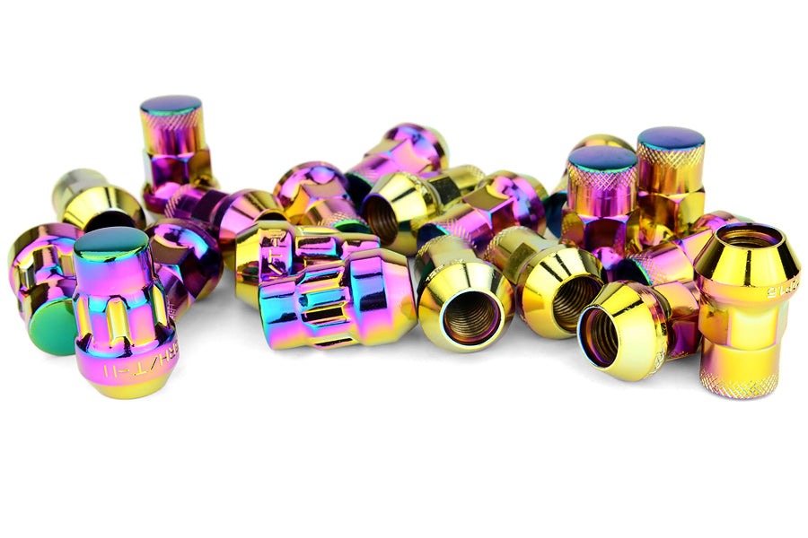 Wheel Mate Muteki SR35 Close End Lug Nuts w/ Lock Set - Neon 12x1.50 35mm