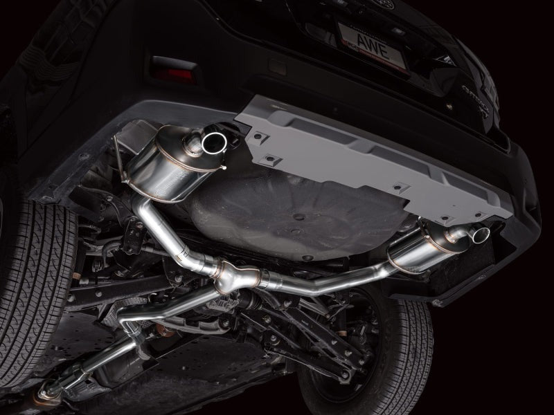 AWE 0FG Cat-Back Exhaust w/Dual BashGuards - 2020-2025 Subaru Outback Wilderness / XT