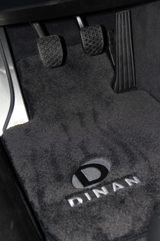 Dinan 13-19 BMW 640i Gran Coupe F06 Signature Floor Mats Black w/ Silver Logo - Set of 4