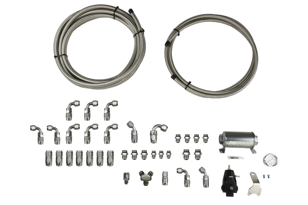 DeatschWerks X2 Series Pump Module -8AN feed w/ -6AN return CPE Plumbing Kit - Subaru Models (inc. 2008-2014 WRX / 2008-2021 STI)