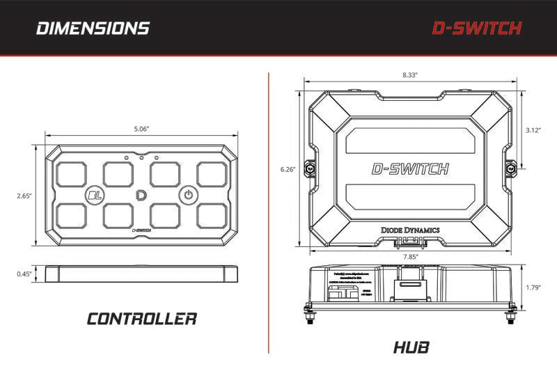 Diode Dynamics D-Switch Hub Mounting Kit - 2018-2026 Subaru Crosstrek