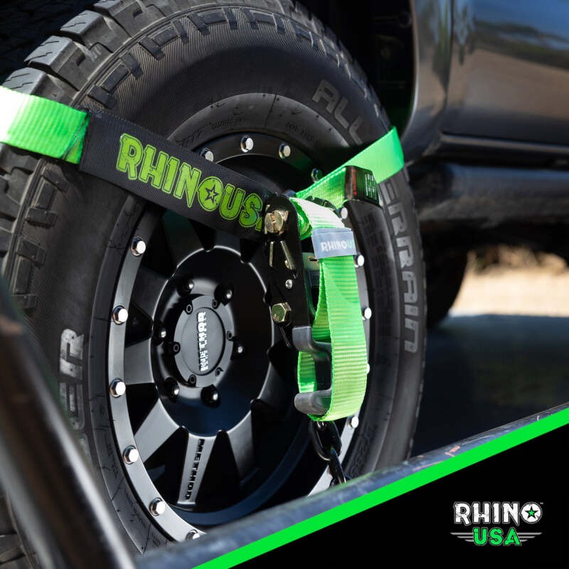 Rhino USA Lasso Straps; Basket Straps - Green