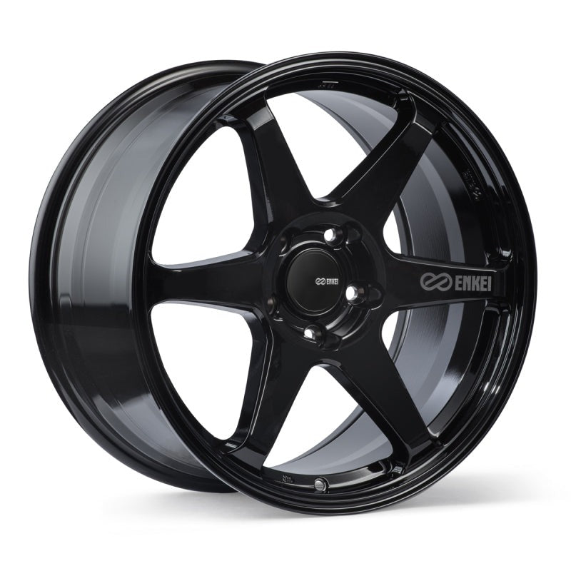 Enkei T6R 18x9.5 38mm Offset 5x114.3 Bolt Pattern 72.6 Bore - Gloss Black (Single Wheel)