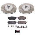 Power Stop Semi-Coated Front Rotor Kit - 2010-2014 Subaru Outback
