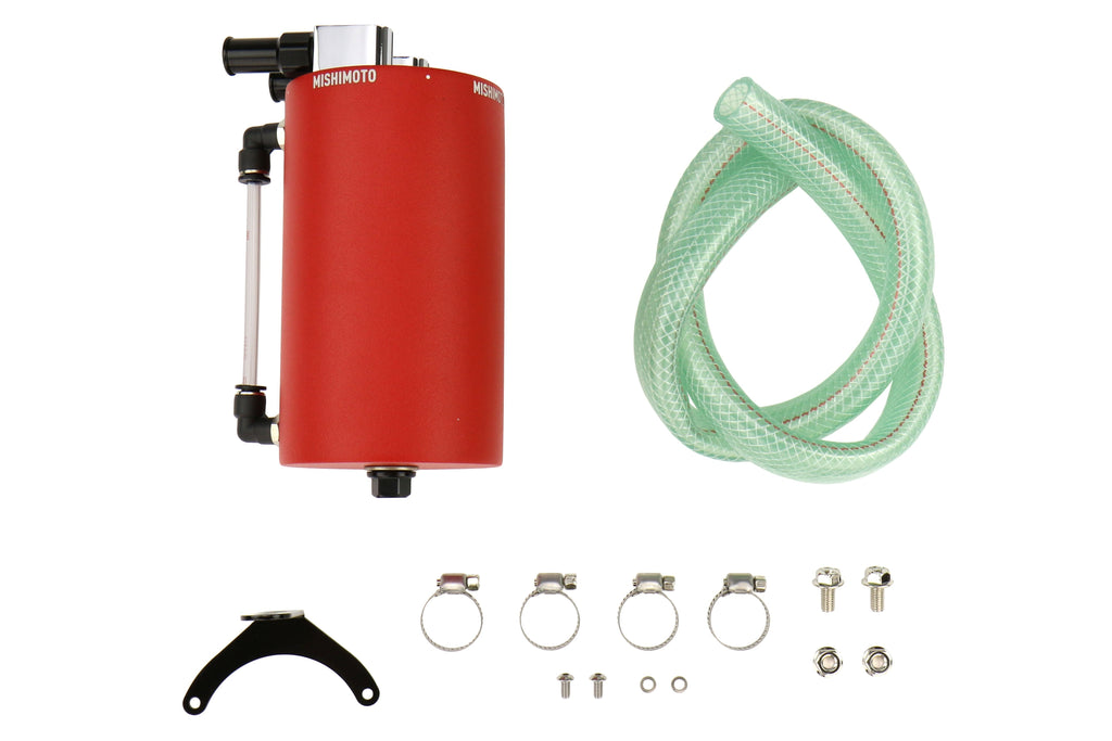 Mishimoto Aluminum Large Oil Catch Can Wrinkle Red - Universal
