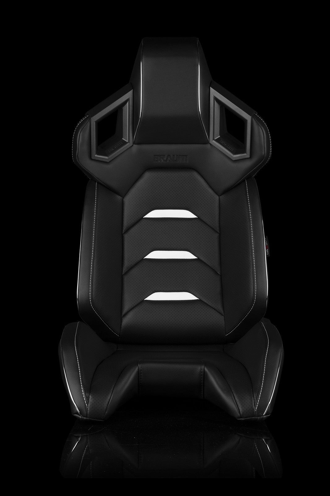 BRAUM ALPHA-X Series Sport Seats - Black / White - Universal