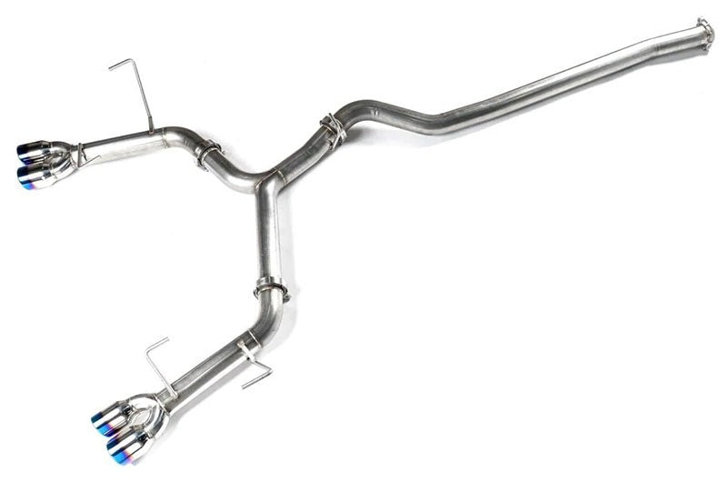 ETS Cat-Back Exhaust System No Muffler Non-Resonated Blue Tips - 2022-2024 Subaru WRX