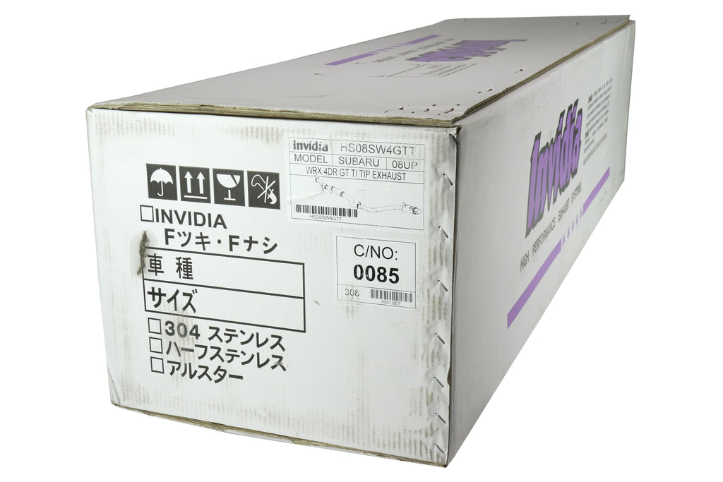 Invidia N1 Single Exit Cat Back Exhaust - Titanium Tip - 2008-2014 Subaru WRX Sedan / 2011-2014 STI Sedan