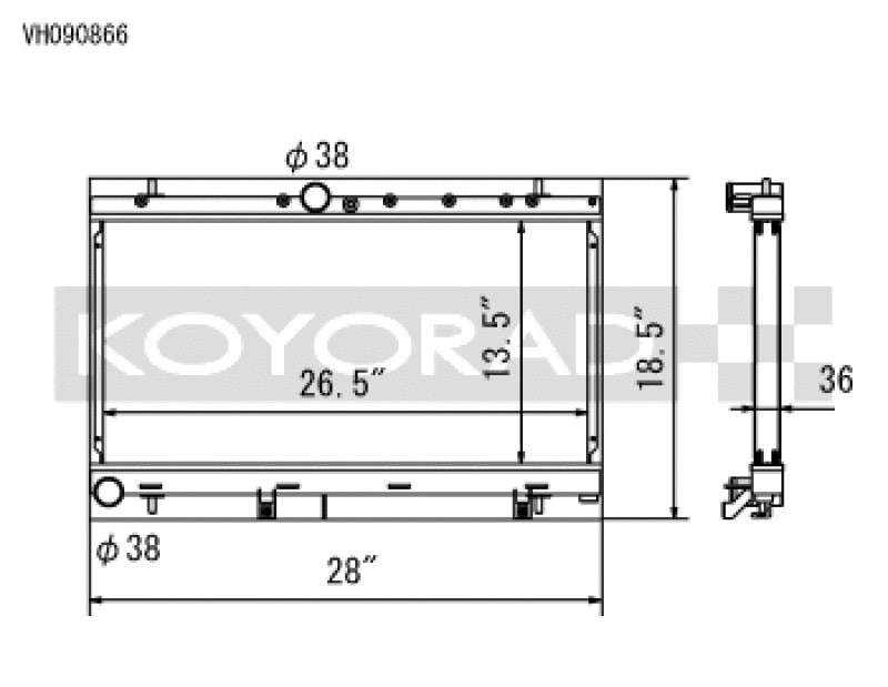 Koyo 2002 Subaru Impreza WRX 2.0L Turbo Radiator