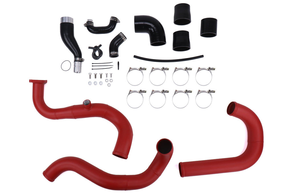 TurboXS Front Mount Intercooler Kit Wrinkle Red - 2015-2021 Subaru WRX