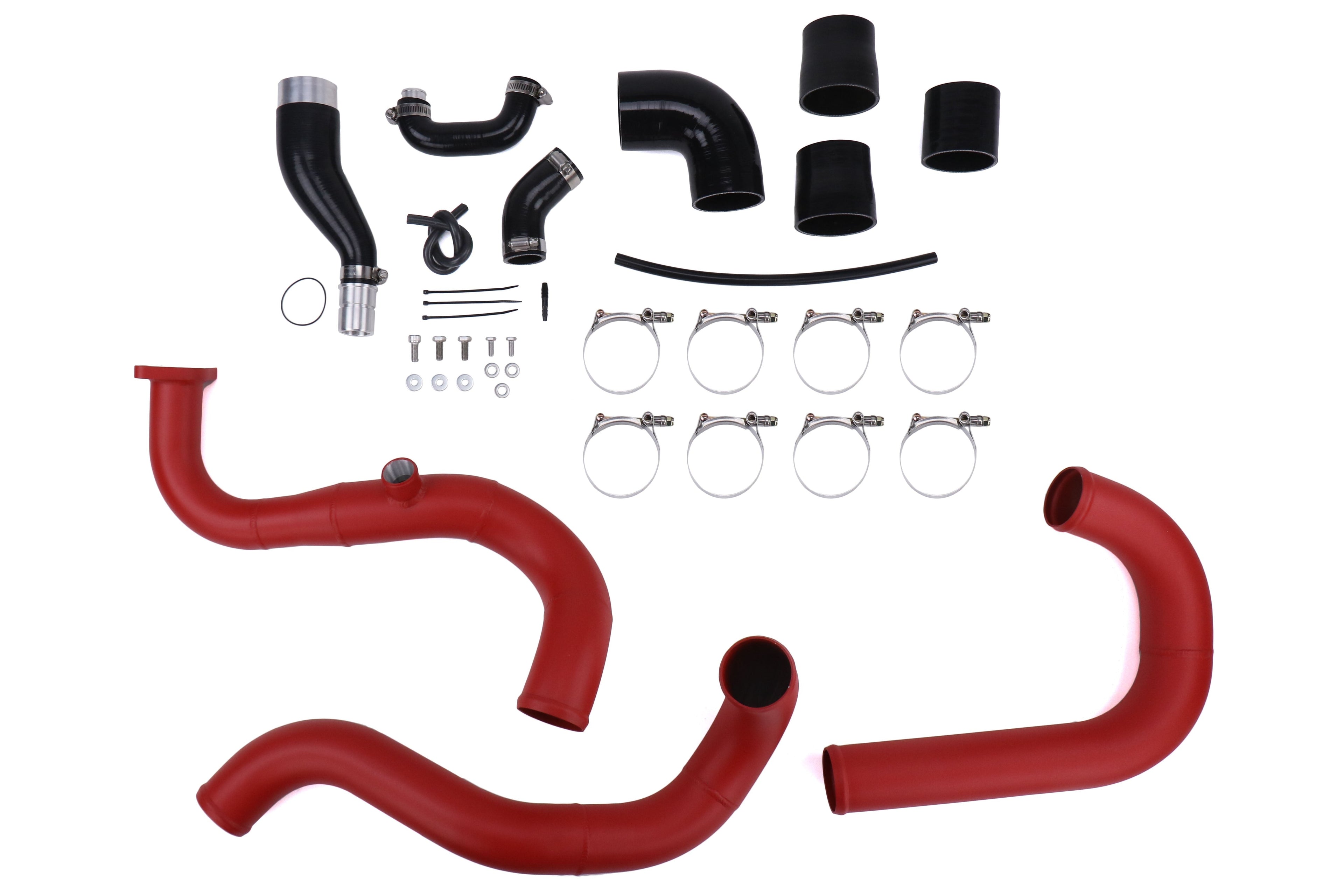 TurboXS Front Mount Intercooler Kit Wrinkle Red - 2015-2021 Subaru WRX