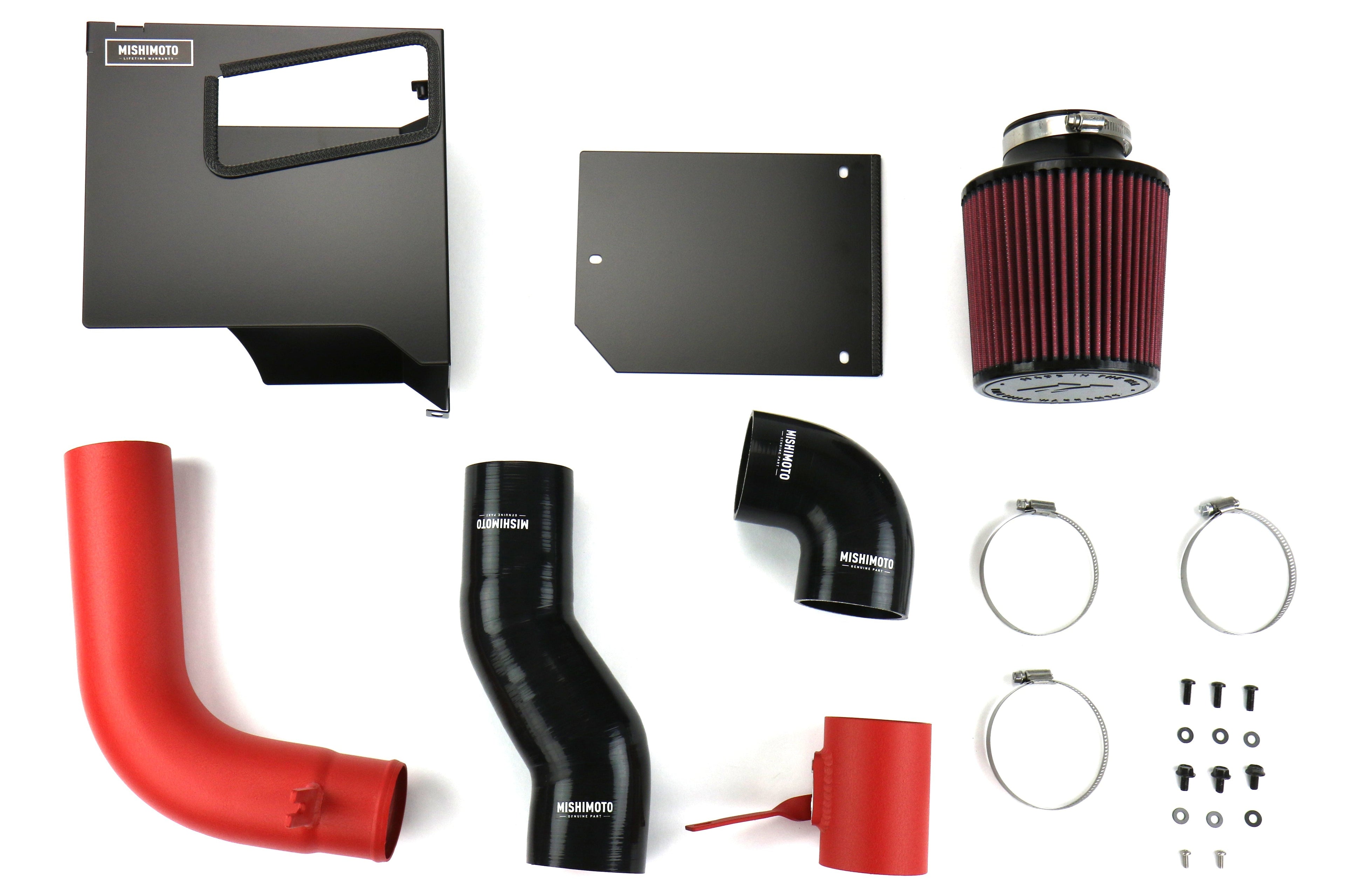 Mishimoto Cold Air Intake Wrinkle Red w/ Air Box - 2015-2021 Subaru WRX