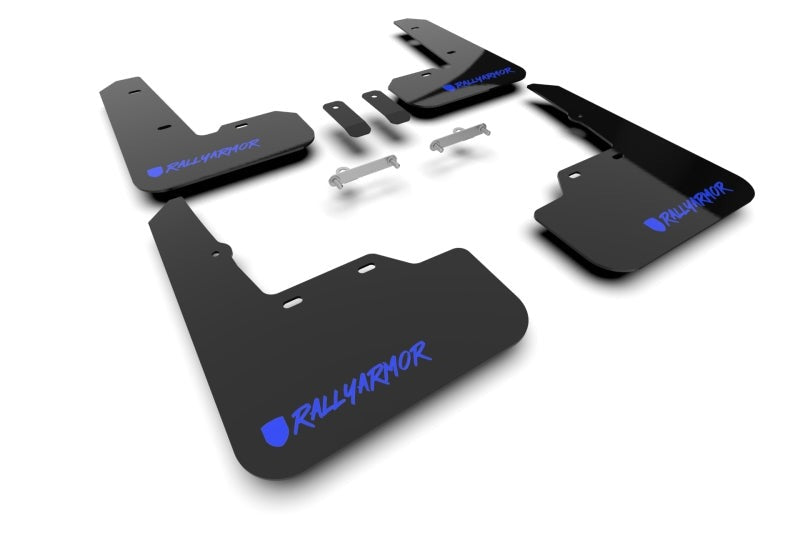 Rally Armor Black UR Mud Flap Altered Font Blue Logo - 2022-2026 Subaru WRX
