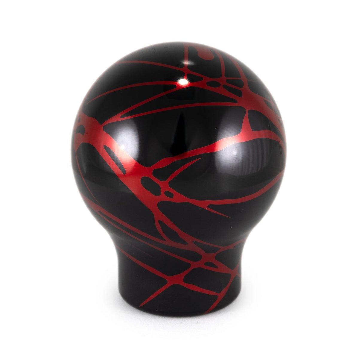 Billetworkz Automatic Shifter - Black w/ Red Splash - Fits Subaru CVT: WRX (15–21), Crosstrek (13–23), Forester (14–18), Impreza (12–23), Legacy/Outback (10–14)