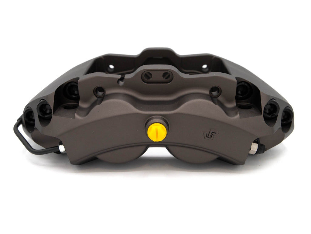 GrimmSpeed 4-Piston Brake Caliper Kit (326mm Rotor) - Gunmetal Gray - 2002-2021 Subaru WRX / STI