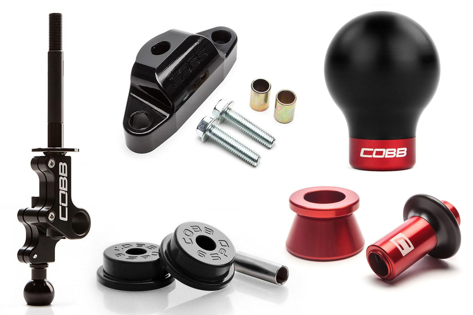 Cobb Stg 2+ Drivetrain Pkg - Red Knob / Red Lockout - 2004-2021 Subaru STI 6MT