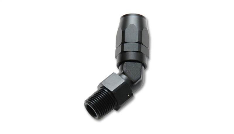 Vibrant Performance Male Hose End Fitting, 45 Degree, -8AN, Pipe Thread 3/8in NPT, AN Performance Fluid Plumbing - Part 26404