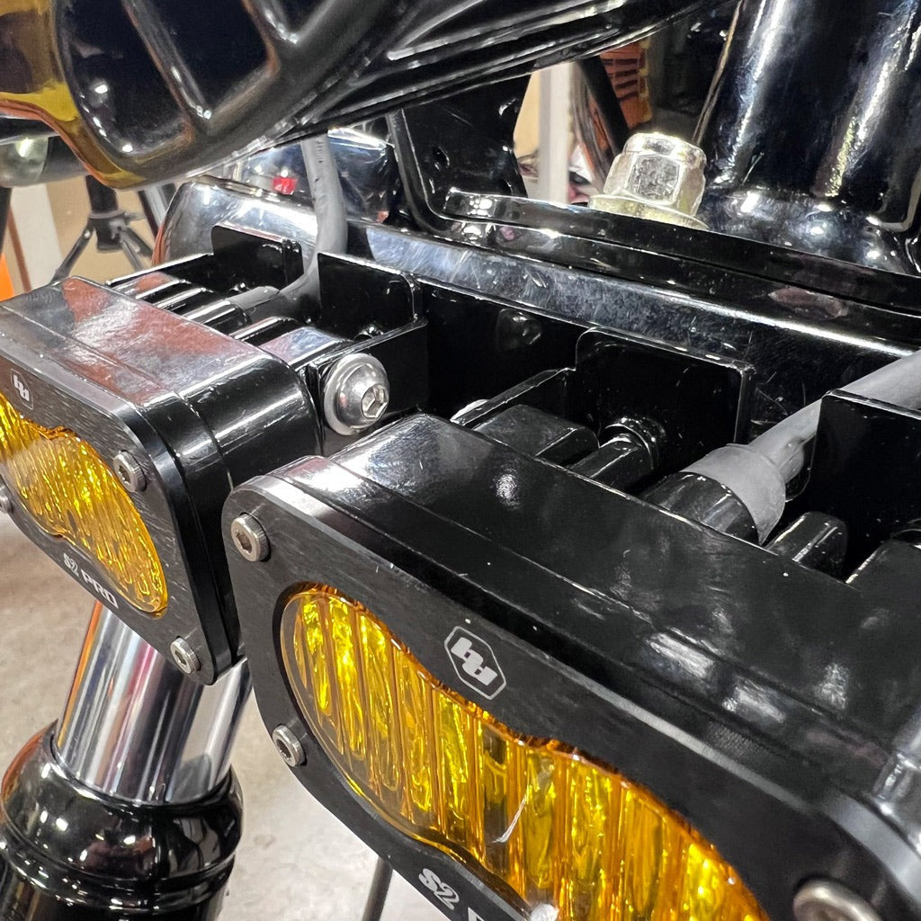 A10 MOTO Lower Clamp Dual S2 Bracket Set for Sportster/Softail/Dyna/Fatbob Combo Kit