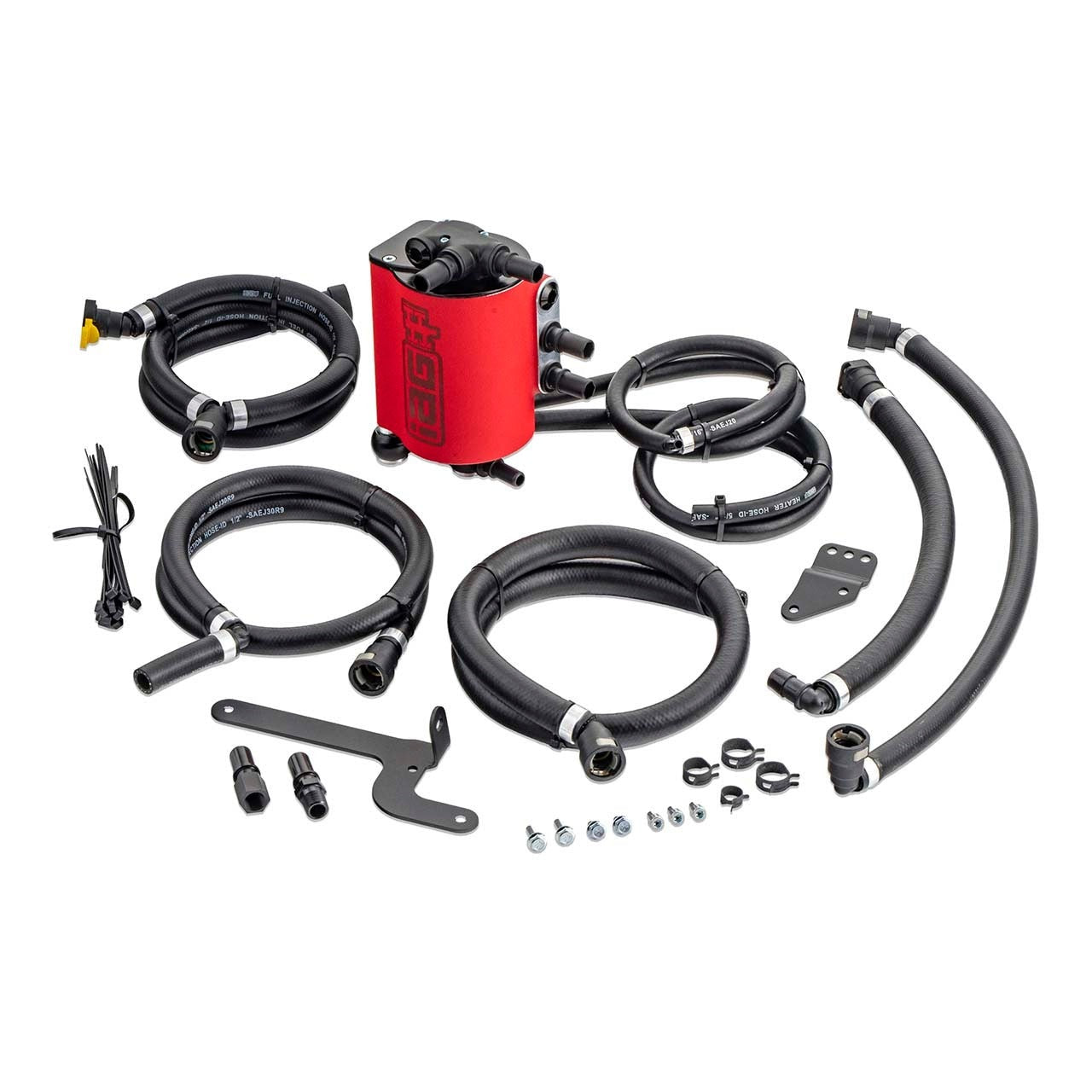 IAG Performance Air Oil Separator AOS - Red - 2015-2021 Subaru WRX / 2014-2018 Forester XT