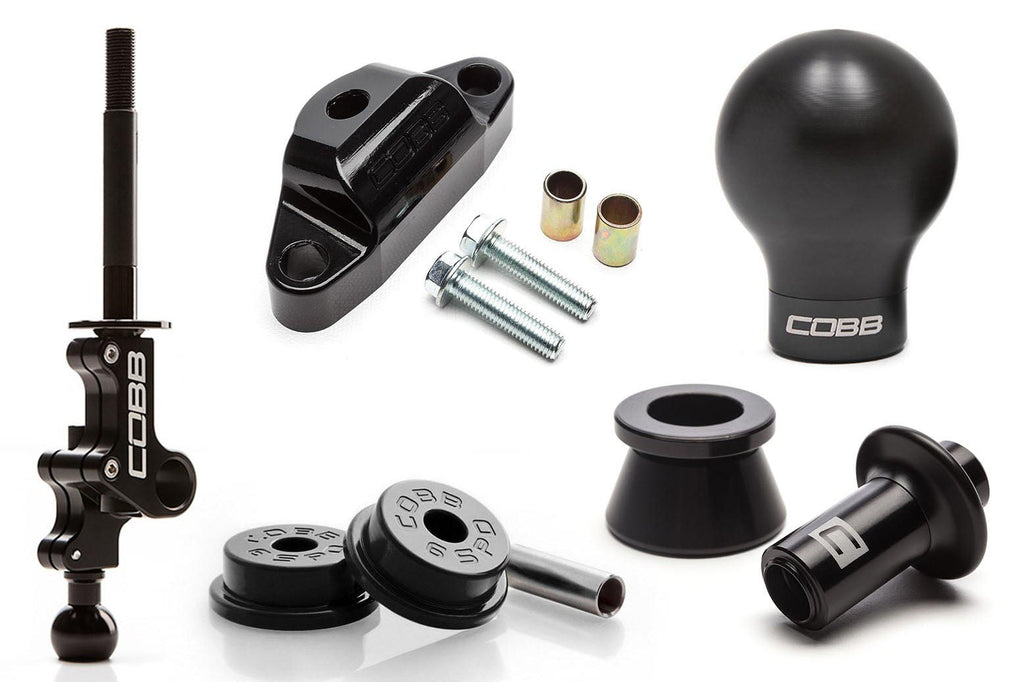 Cobb Stg 2+ Drivetrain Pkg - Black Knob / Black Lockout - 2004-2021 Subaru STI 6MT