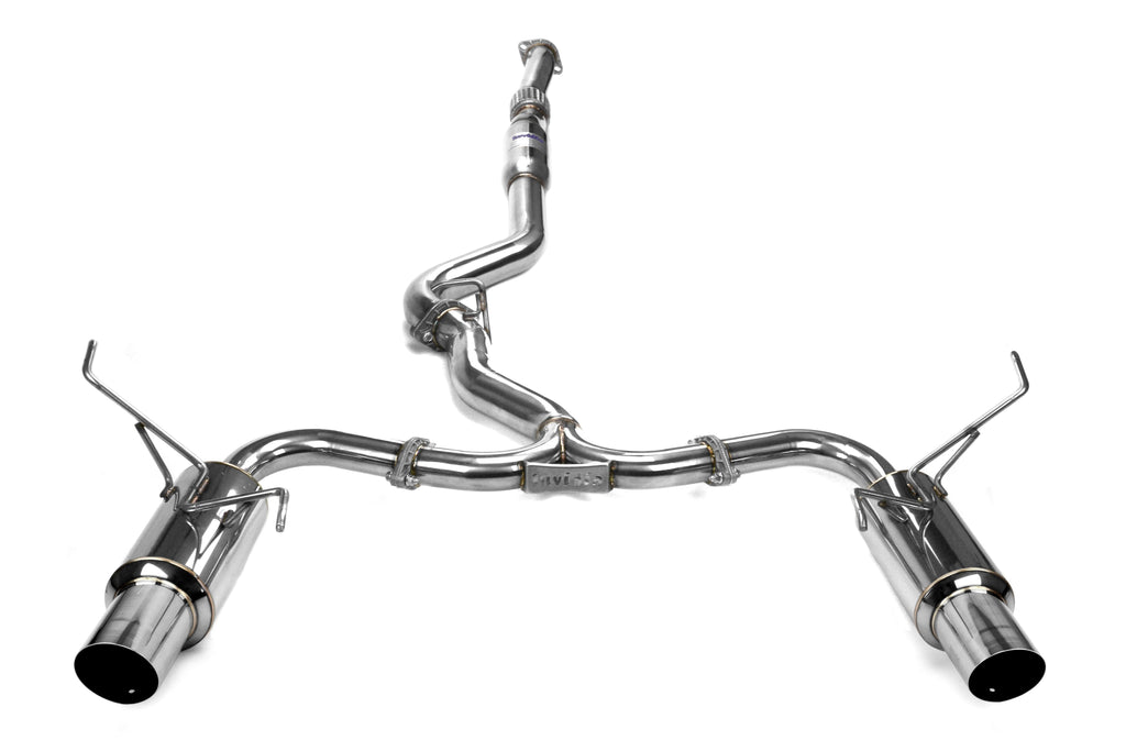 Invidia N1 Dual Exit Cat Back Exhaust - Stainless Steel Tips - 2015-2021 Subaru WRX / STI
