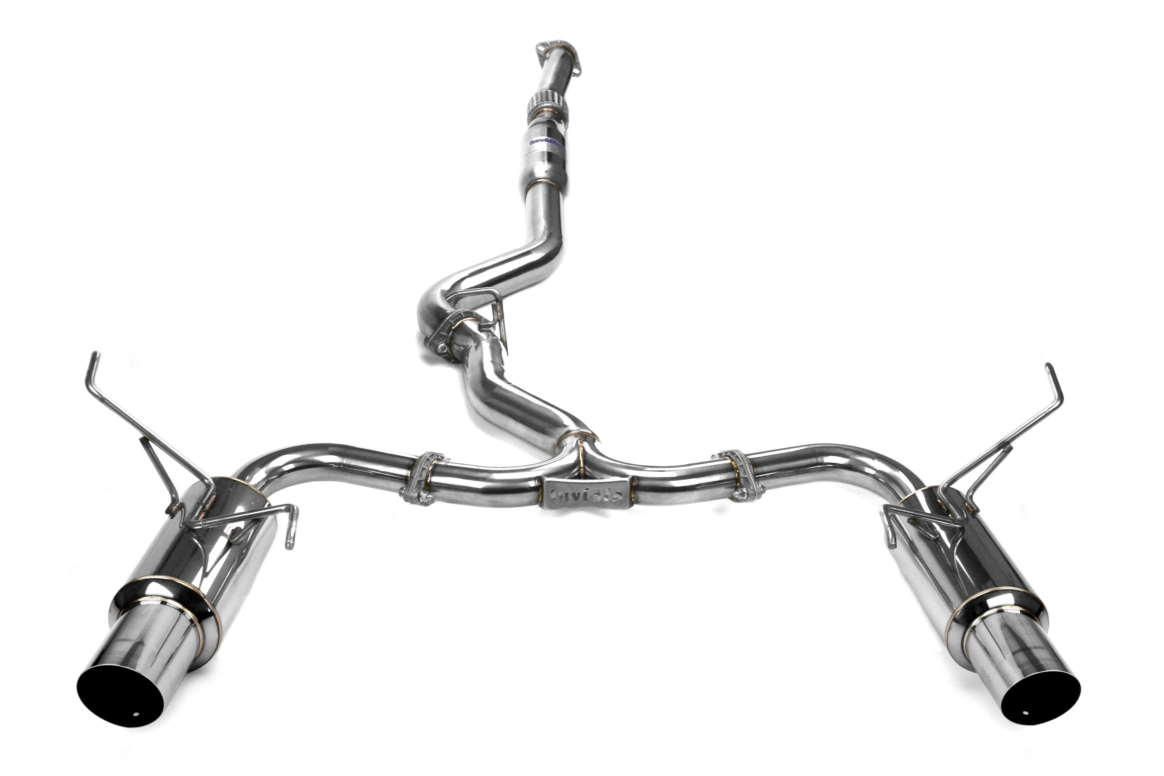 Invidia N1 Dual Exit Cat Back Exhaust - Stainless Steel Tips - 2015-2021 Subaru WRX / STI
