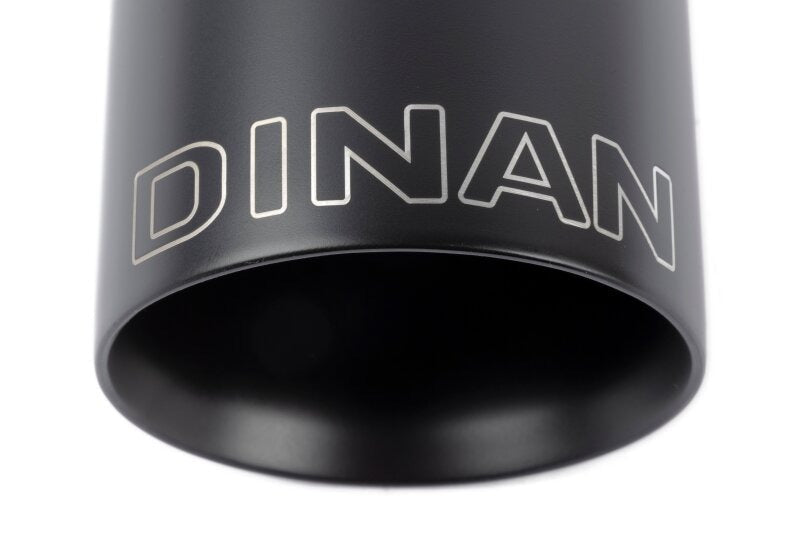 Dinan Double-Walled 4in Clamp-On Exhaust Tip - Black - 4in Outlet / 3.25in Inlet