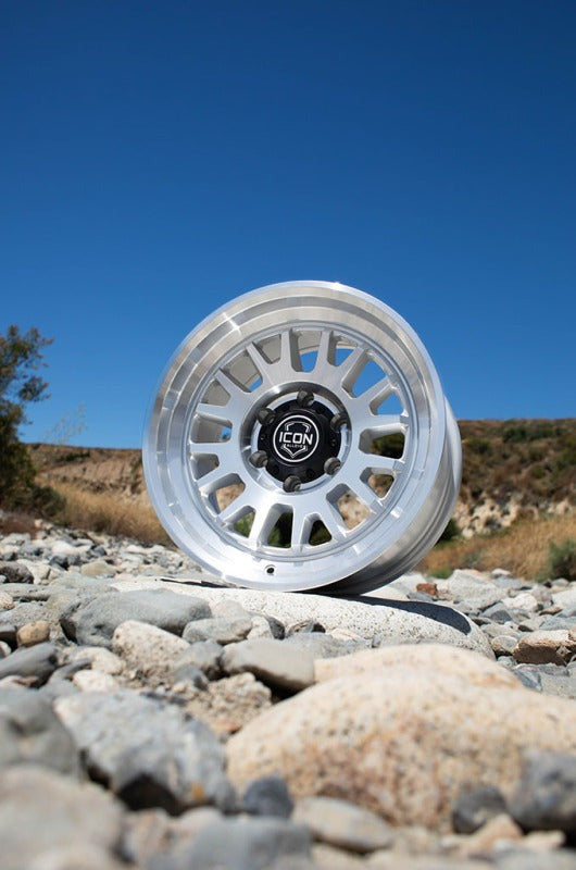 ICON Alloys Anza 17x8.5 6x5.5 0mm 4.75" Backspacing Silver Machined Wheel - 8217858347SM