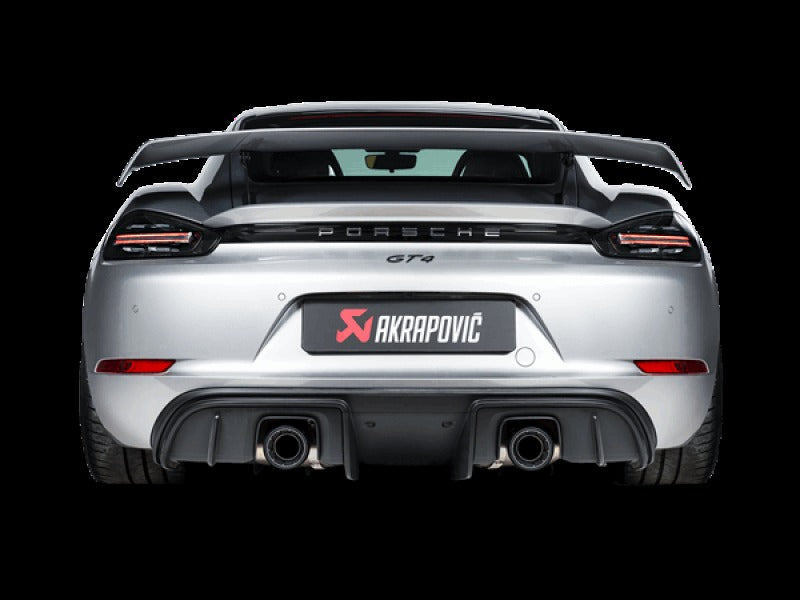 Akrapovic Slip-On Race Line Titanium (Req Tips / Option 2) for 2020+ Porsche Cayman GT4 (718) - S-PO/TI/18/1