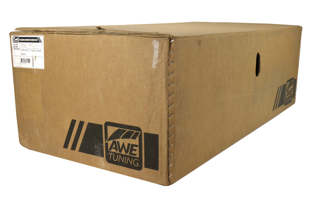 AWE Track Edition Cat-Back Exhaust (Diamond Black Tips) - 2011-2021 Subaru WRX / STI Sedan