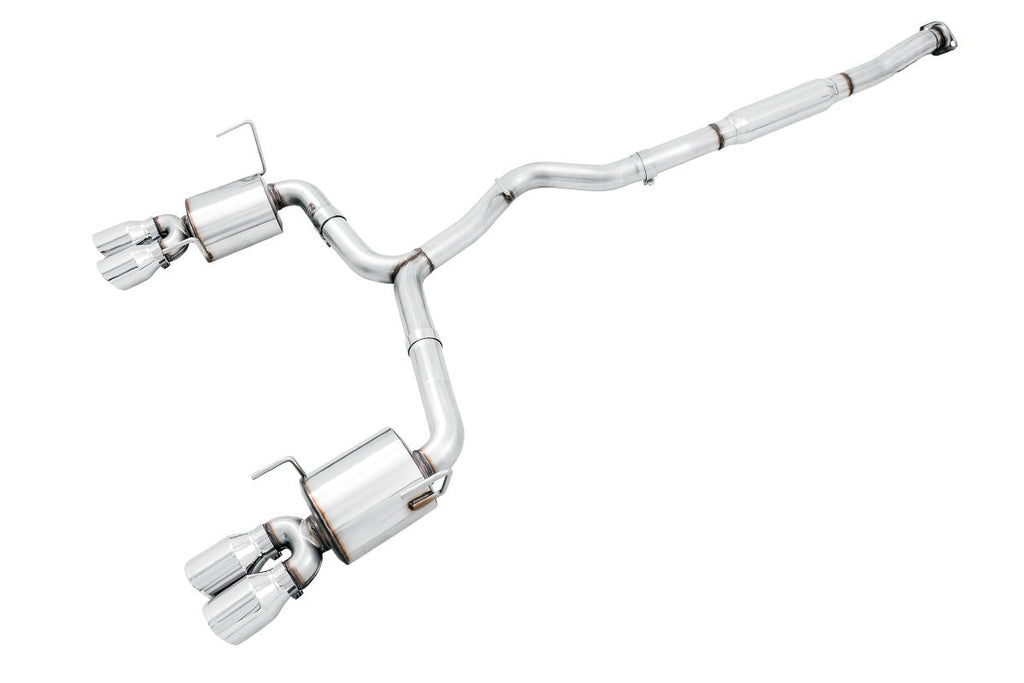 AWE Touring Edition Cat-Back Exhaust (Chrome Silver Quad Tips) - 2015-2021 Subaru WRX / STI