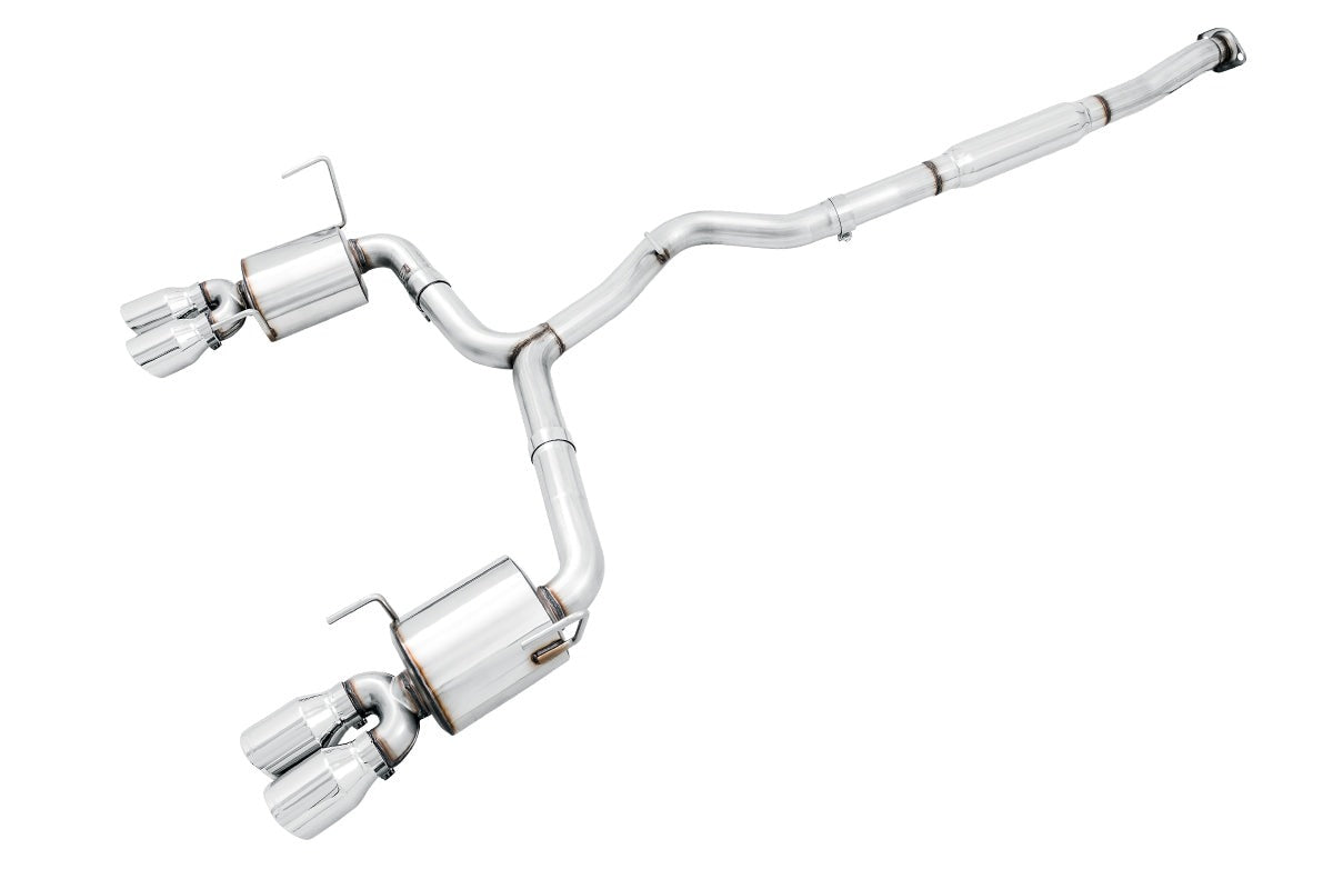 AWE Touring Edition Cat-Back Exhaust (Chrome Silver Quad Tips) - 2015-2021 Subaru WRX / STI