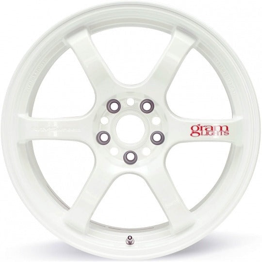Rays Gram Lights 57DR Ceramic Pearl White 18x9.5 +38mm 5x114.3 (Single Wheel) - 2015-2024 Subaru WRX / 2015-2021 STI / 2019-2024 Forester