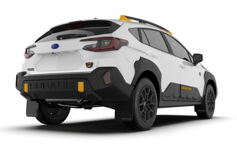 Rally Armor Black UR Mud Flap - Wild Orange Logo (Wilderness, No Drill) - 2024-2026 Subaru Crosstrek
