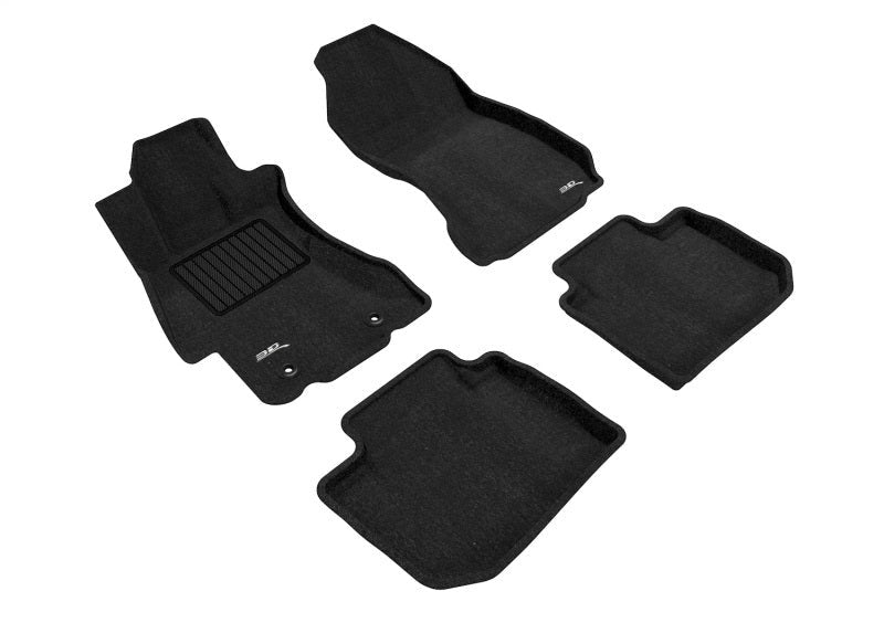 3D MAXpider Elegant Floor Mats Front & Rear - Black - 2013-2017 Subaru XV Crosstrek / Crosstrek / 2012-2016 Subaru Impreza