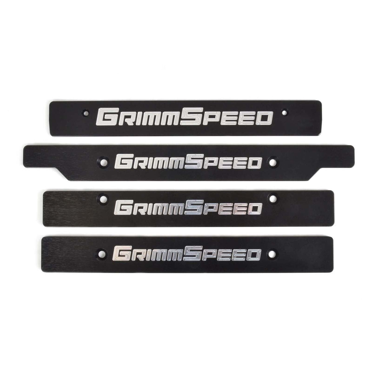 GrimmSpeed License Plate Delete Black/Silver - 2006-2014 Subaru WRX/STI