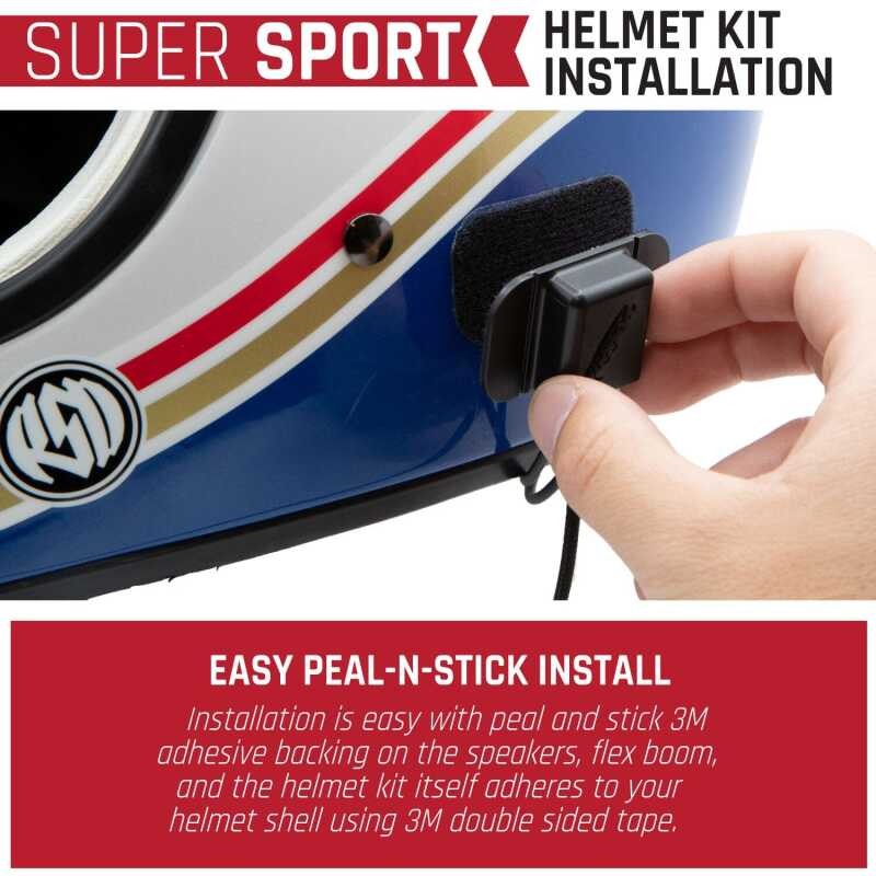 Rugged Radios SUPER SPORT Comm Kit w/ LW SPORT Cables With Black RDH-X - Business Band Radio