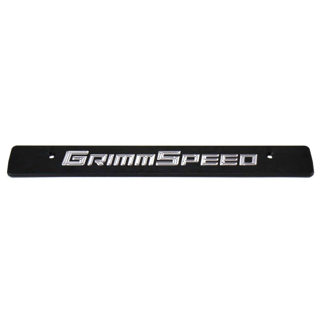 GrimmSpeed License Plate Delete Black/Silver - 2015-2021 Subaru WRX/STI