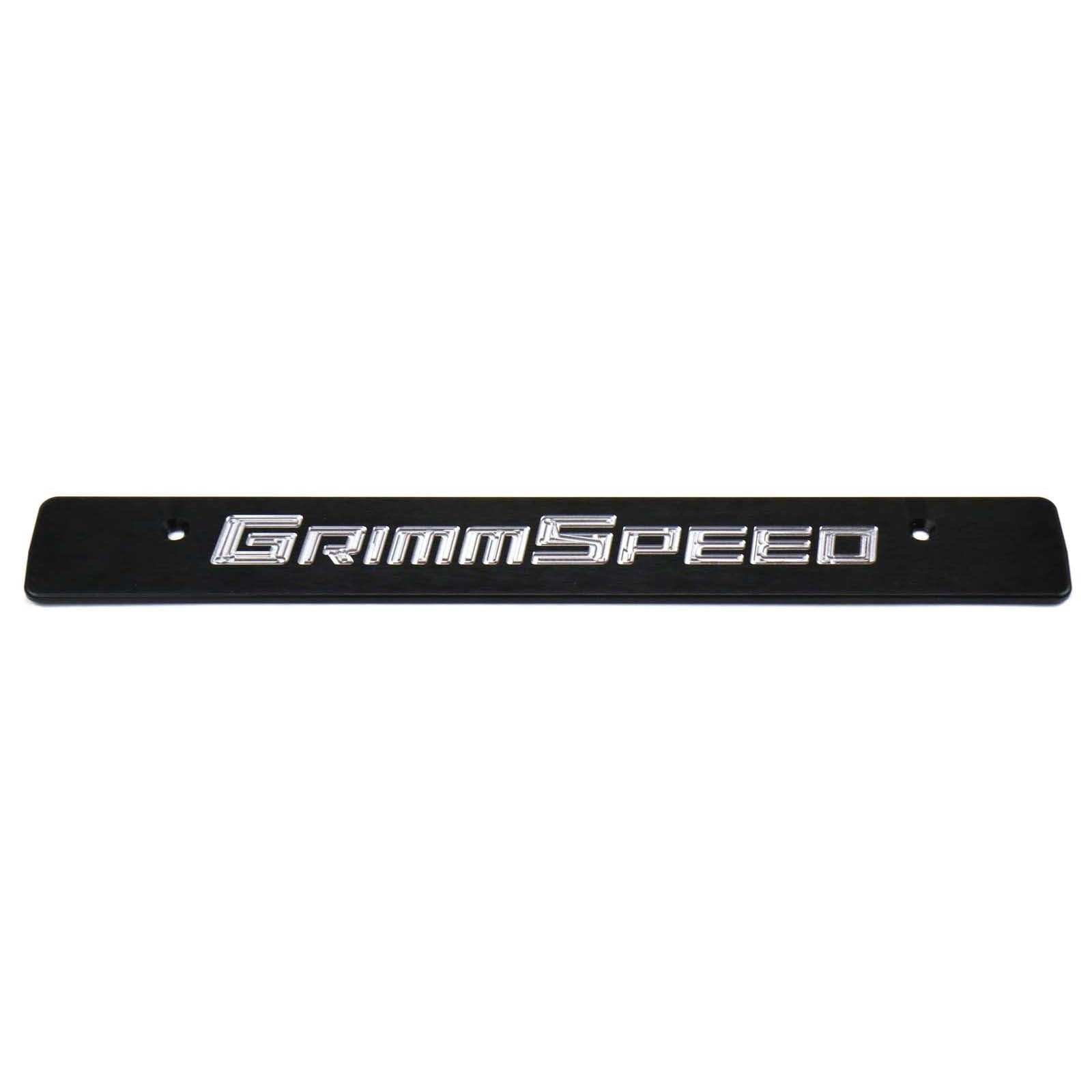 GrimmSpeed License Plate Delete Black/Silver - 2015-2021 Subaru WRX/STI
