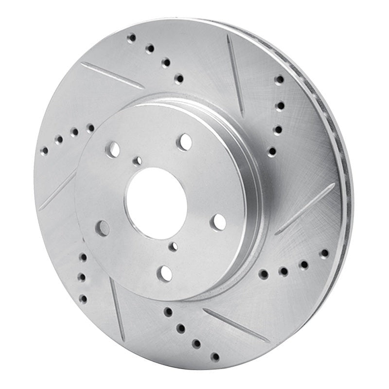 R1 Concepts Drilled & Slotted Silver Front Right Brake Rotor - 2015-2019 Subaru Legacy